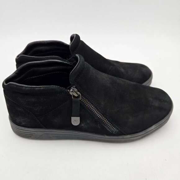Easy Spirit Womens Senovia Ankle Boots Black Suede Leather Zip 8W 405 0419 Wide - Picture 6 of 9